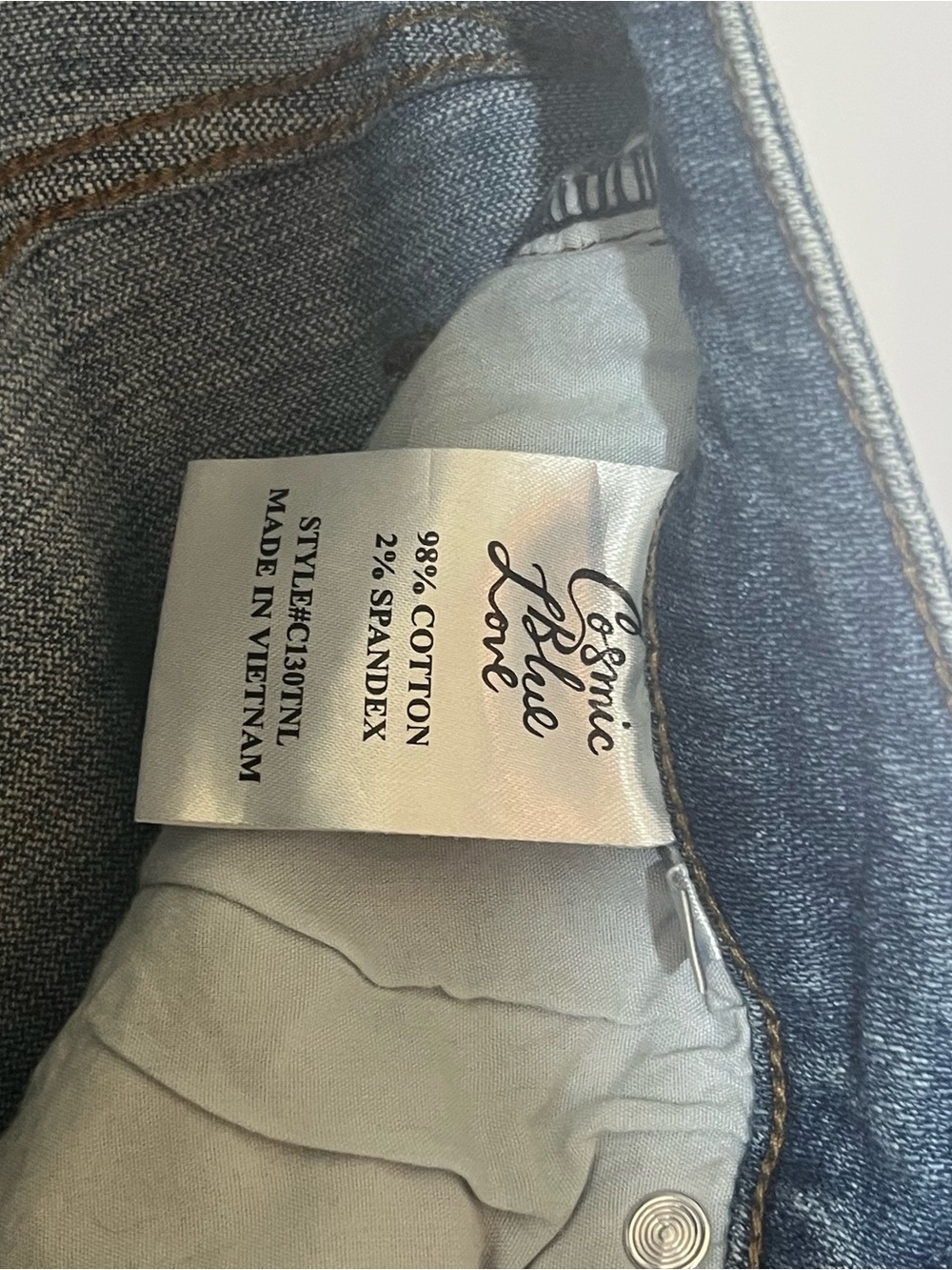 Cosmic Blue Love Women’s Skinny Jeans Size 29 Medium Wash Stretch Denim Ankle - Picture 8 of 11